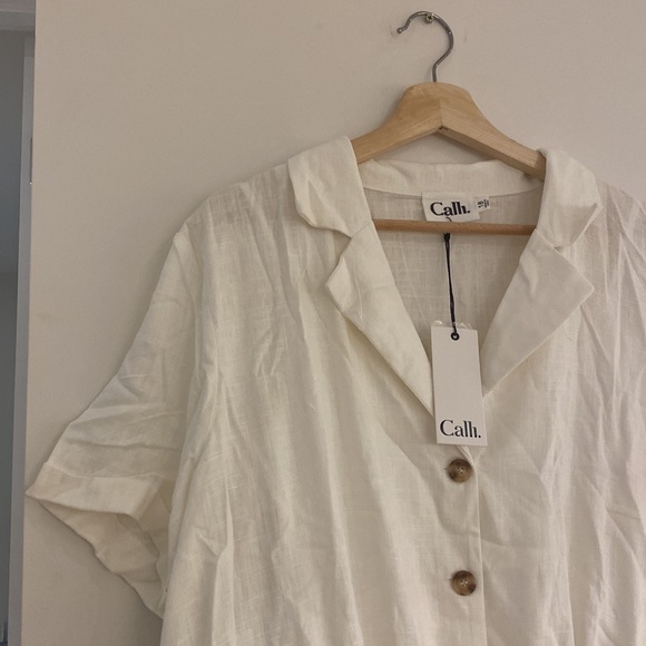 ✨HOST PICK✨ Calli MIDI Linen cotton dress size 18 NWT - Picture 2 of 9